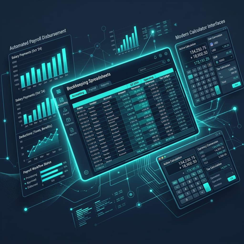 Payroll Processing & Bookkeeping Spreadsheets Visual
